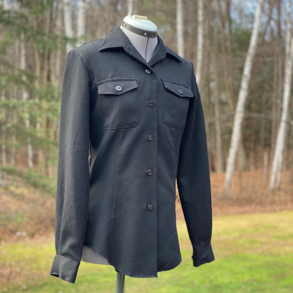 Canadian Navy Black Button Up
